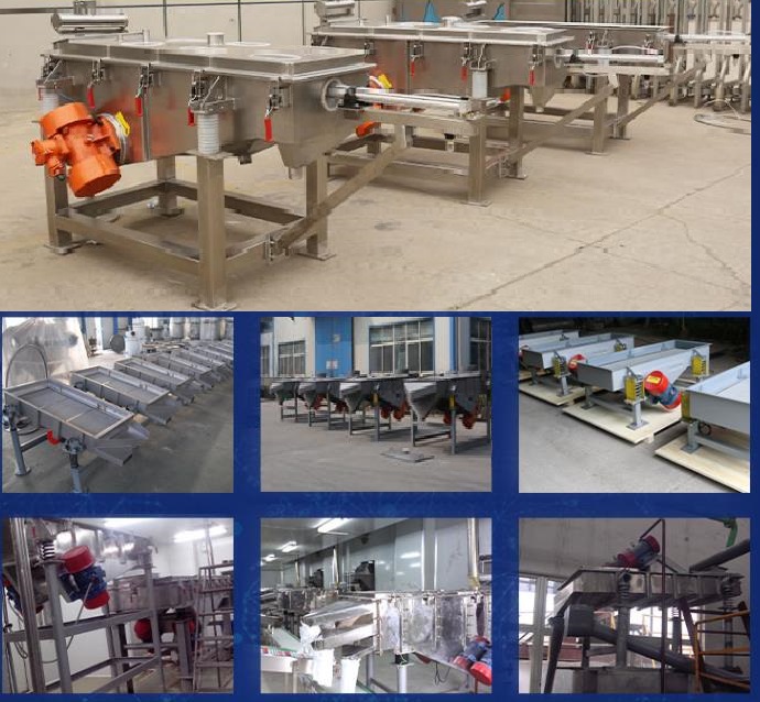 直线振动筛使用，粉末食品医药颗粒过滤除杂分级