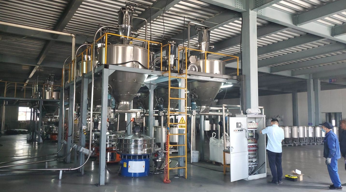 浙江客户筛分、真空上料、无尘投料输送生产线