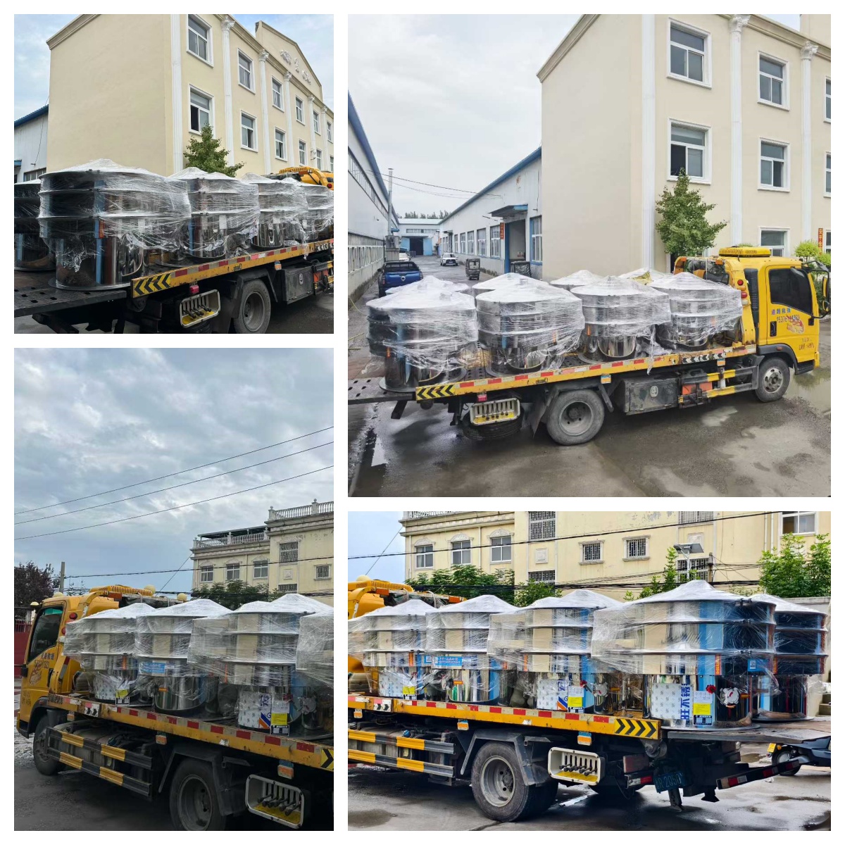 8台1.2米全不锈钢旋振筛专车发货