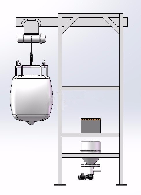 吨包投料站 吨包拆袋机 拆包机 卸料站 卸料机
